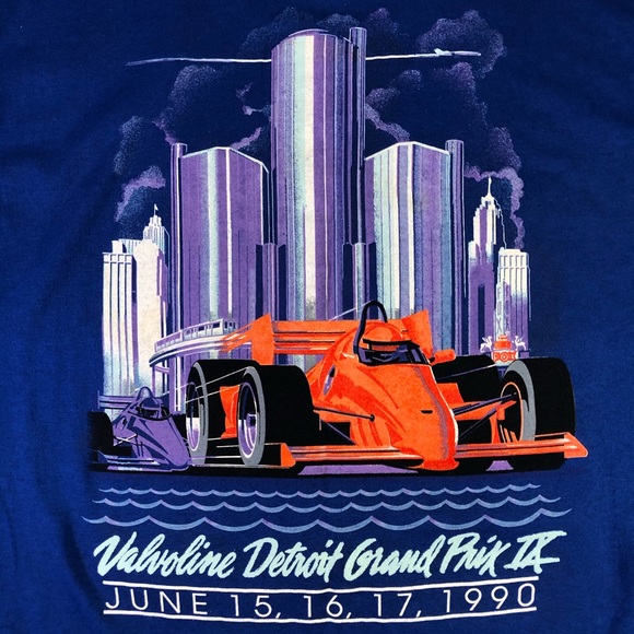 Detroit 1990 Valvoline Grand Prix Racing F1 Car Vintage T Shirt Single Stitch XL - Picture 7 of 12